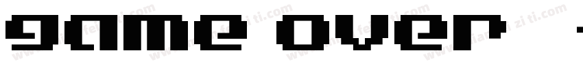 game over 字体字体转换